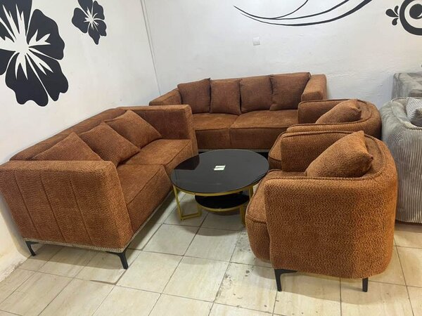 Ensemble canapé marron moderne