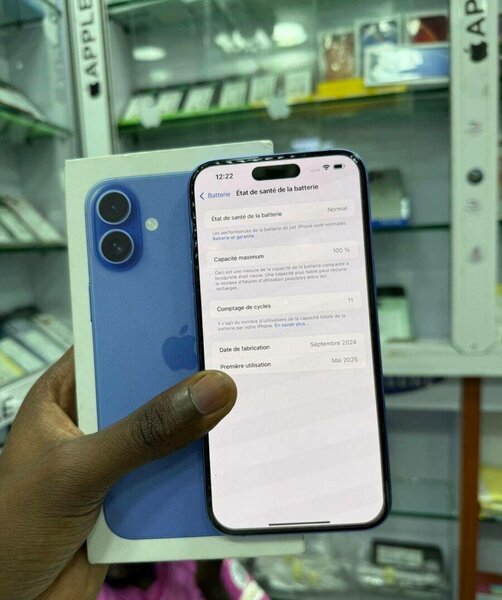 iPhone 16 Bleu Neuf 256 Go