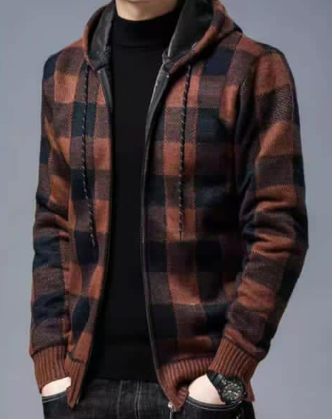 lapel checked jumpers