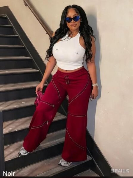 Pantalon ample décontracté femme