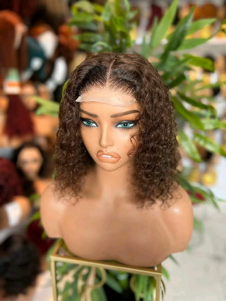 Perruque lace front curly