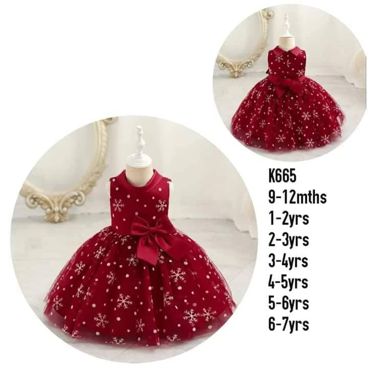 red dress with snowflakes