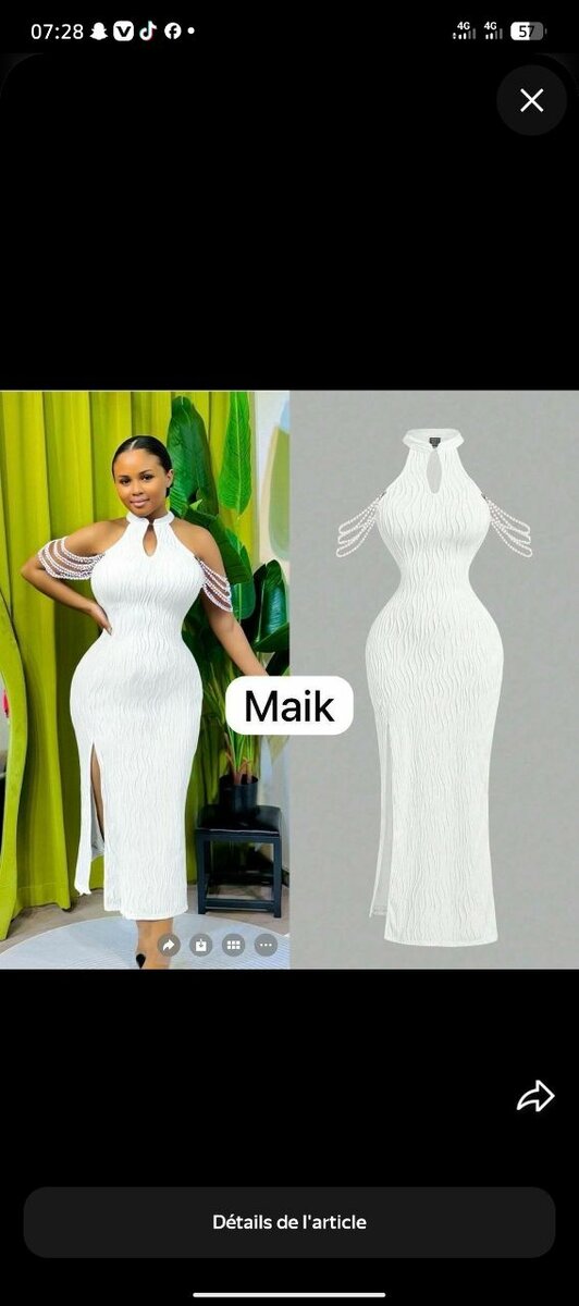 Robe blanche élégante