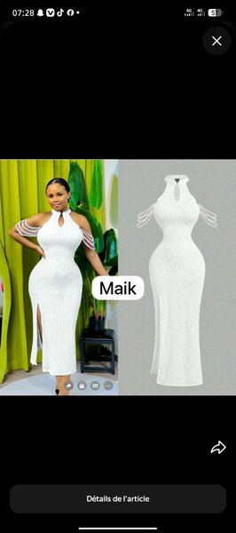 Robe blanche élégante