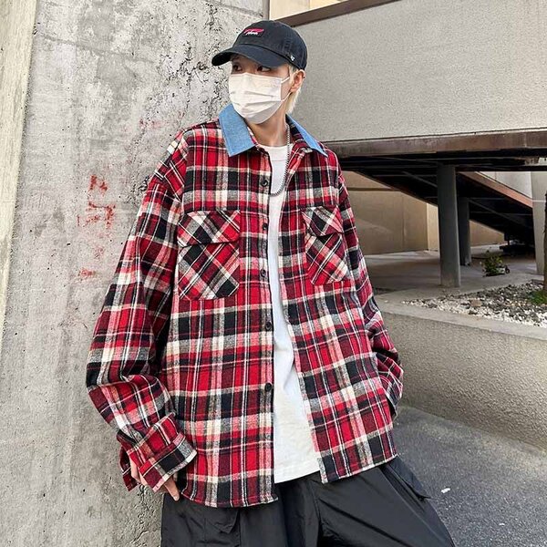 Chemise à carreaux unisexe