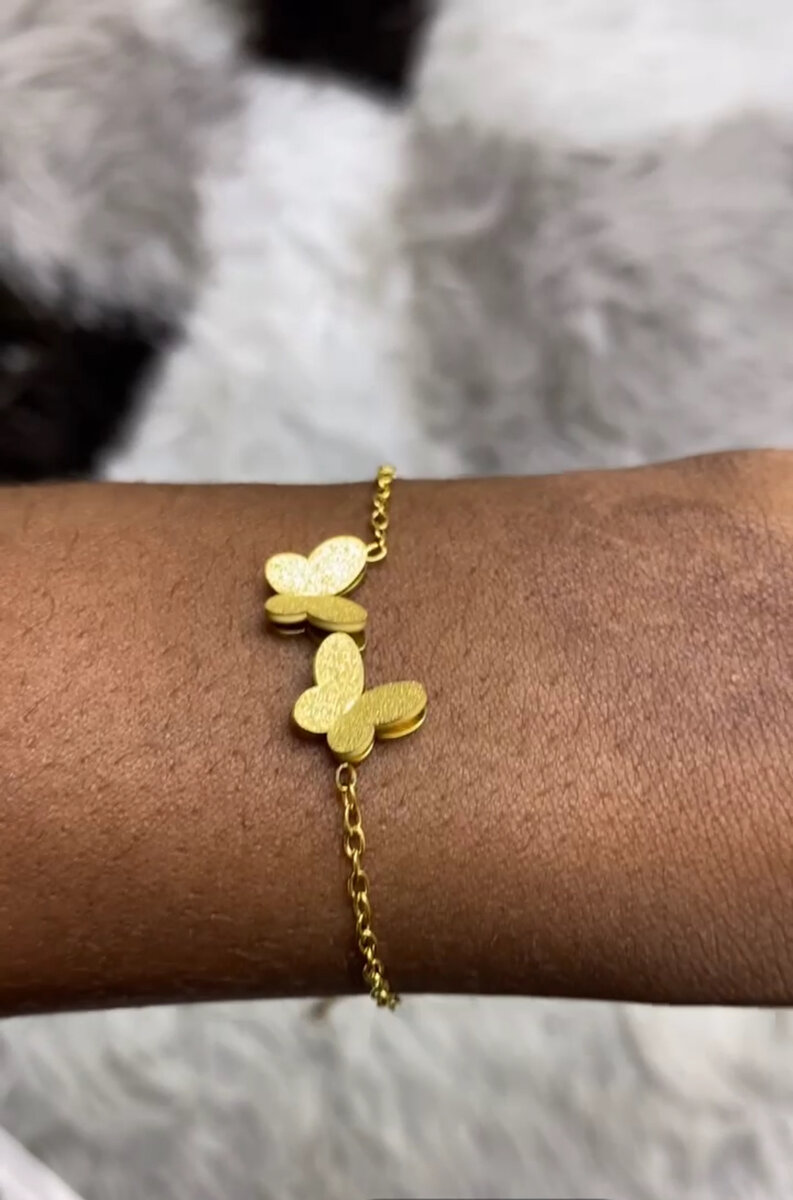 Bracelet Papillon Doré