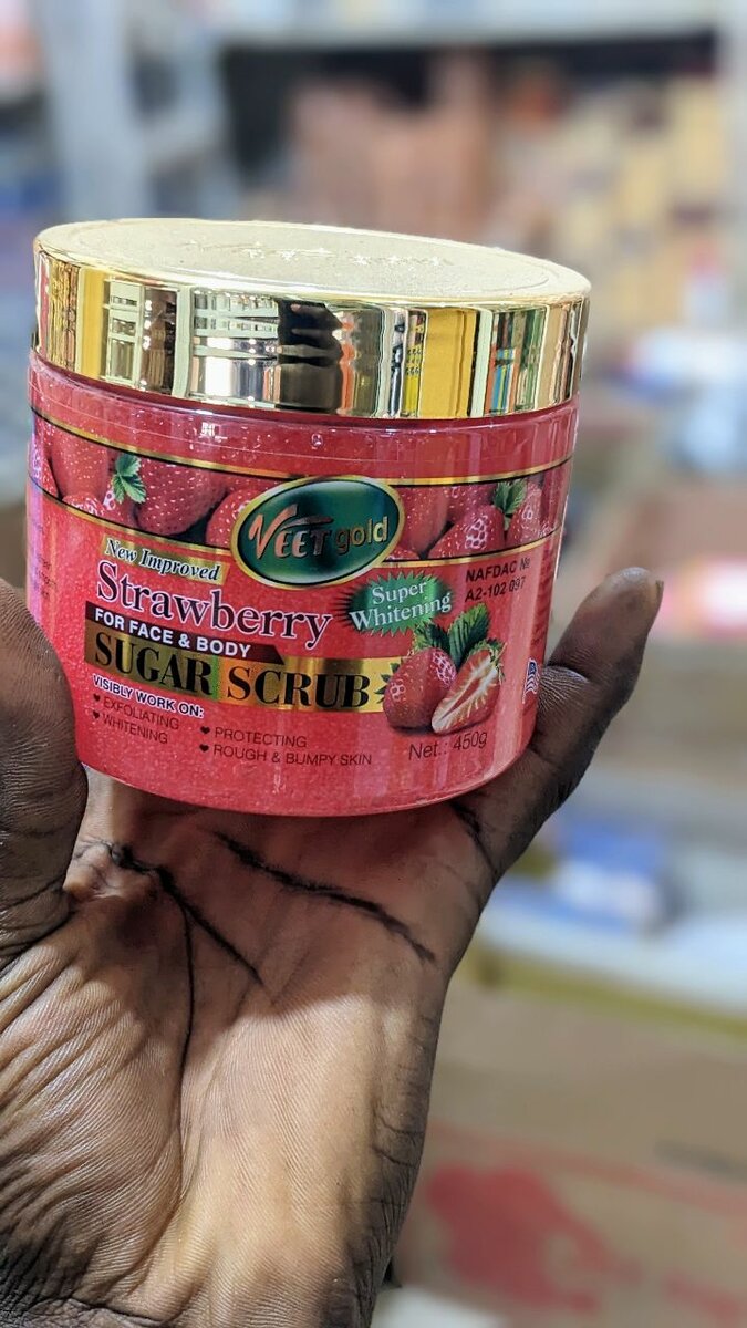 Veet Gold Strawberry for face & body sugar scrub