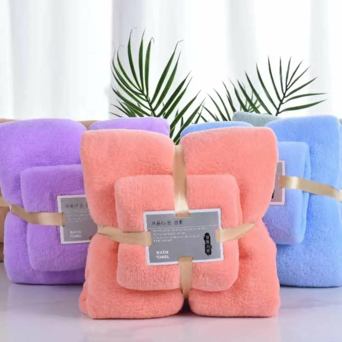 Lot de serviettes douces et colorées  Élégance et confort a