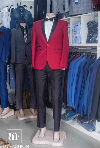 red men's suit