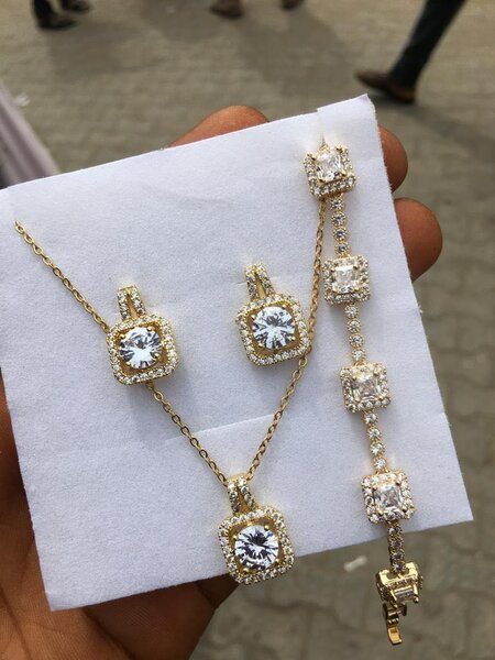 Silver and gold necklace