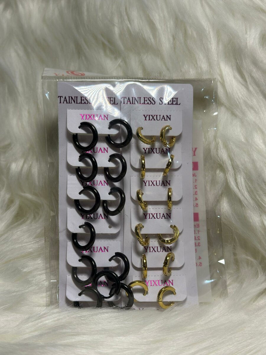 Boucles d'oreilles anneaux en acier inoxydable