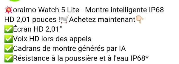 Oraimo Watch 5 Lite - IP68
