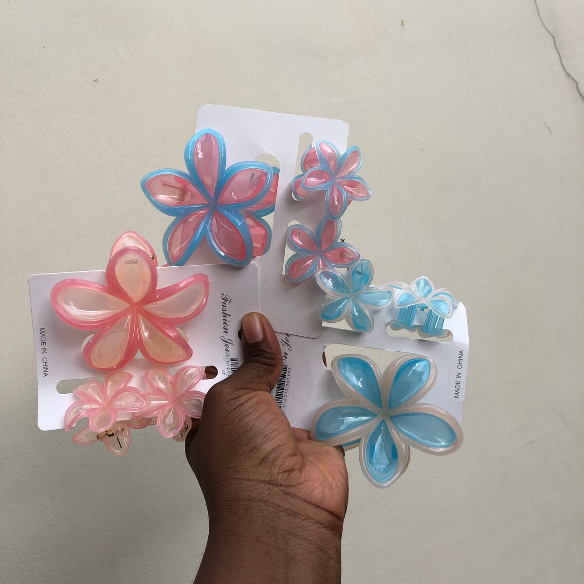 Clips à cheveux fleurs
