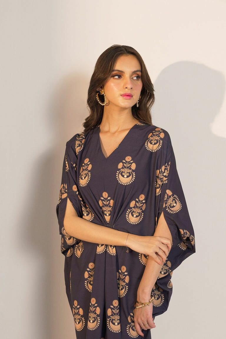 Blue and Gold Kaftan by Beyond East