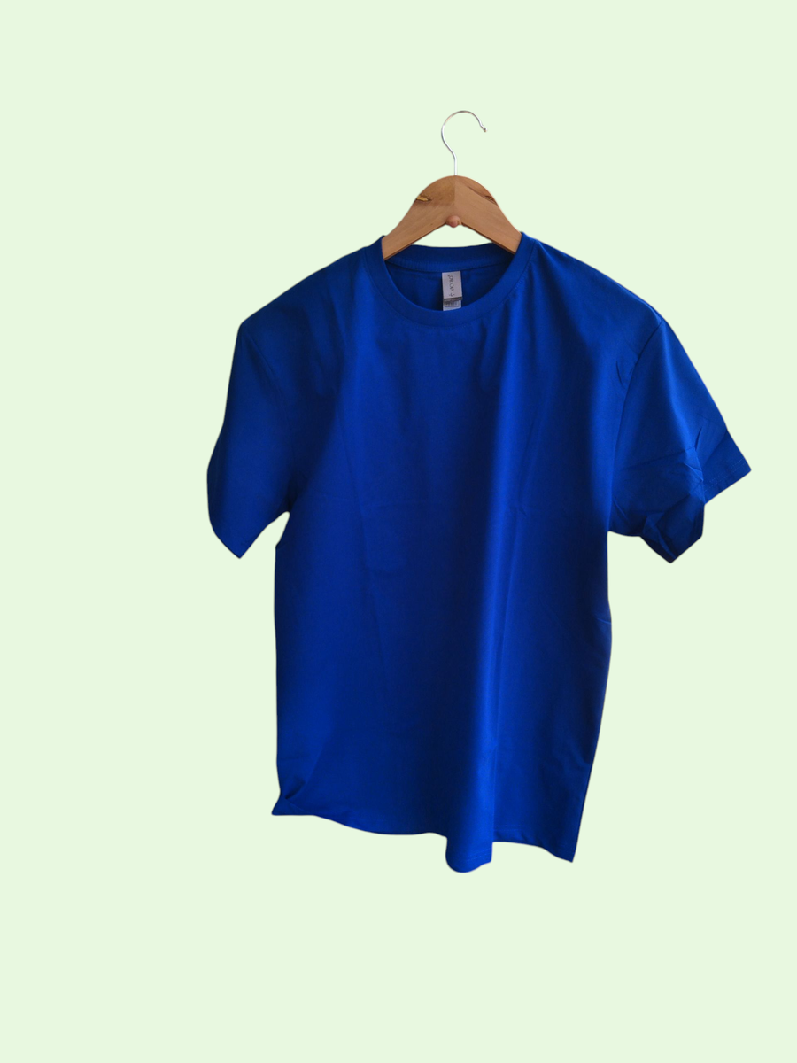 T-shirt en coton bleu unisexe