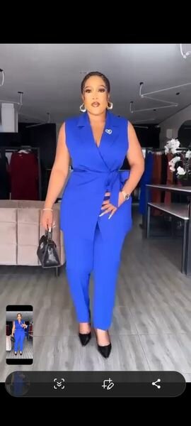 trousers and vest blue