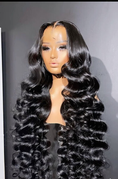 Perruque ondulée longue luxe