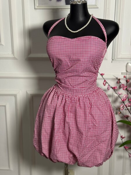 Robe bustier vichy chic