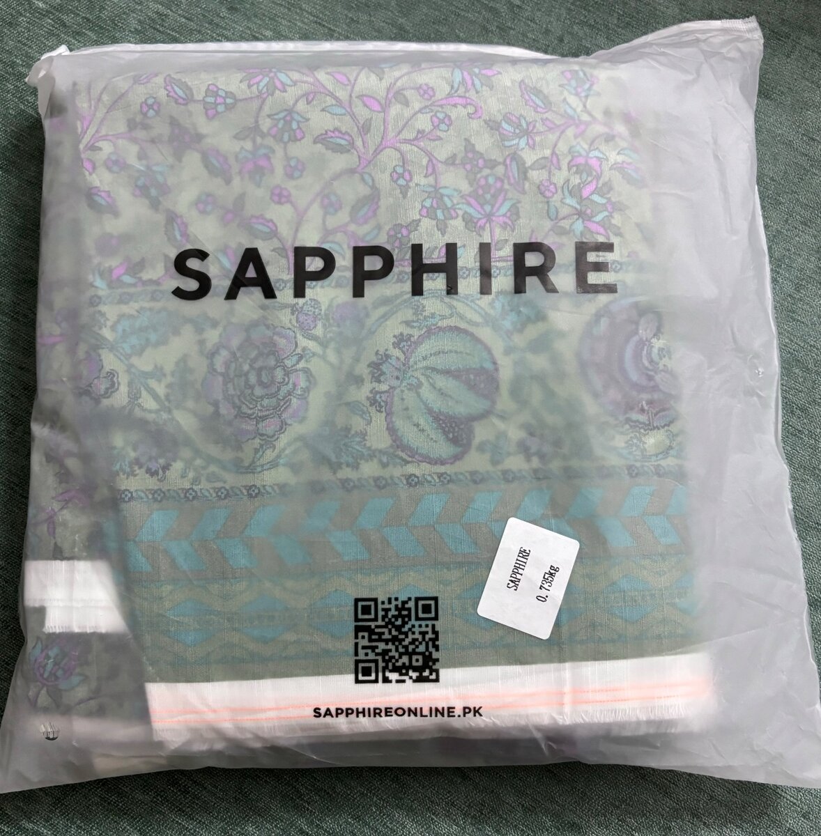 Sapphire Unstitch khadar suit