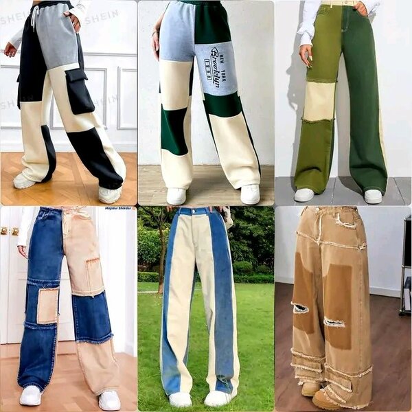 Pantalon cargo patchwork