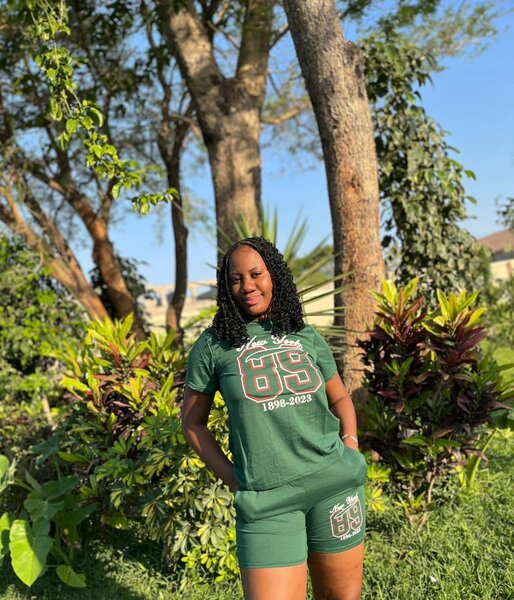 Women's two-piece with shorts, green