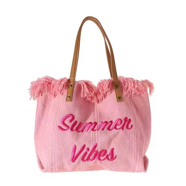 Sac cabas "Summer Vibes" rose