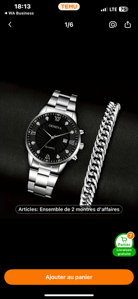 Montre Homme avec Bracelet