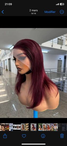 Perruque Lace Front Colorée