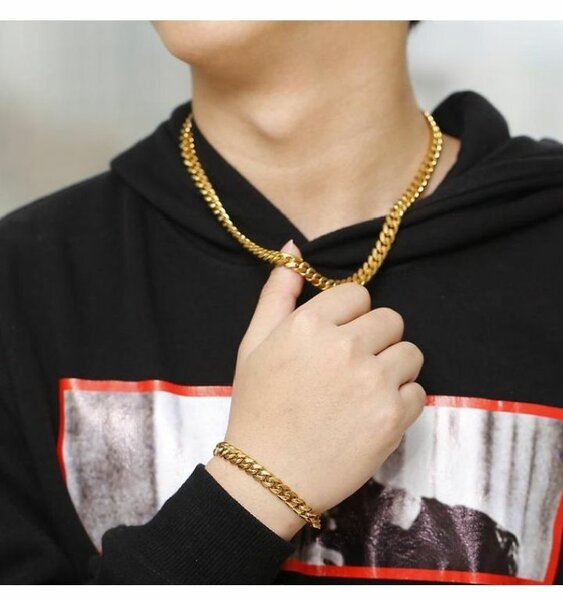 Chaîne homme plaqué or 18K