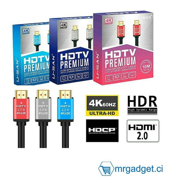 Câble HDMI 2.0 4K HDR