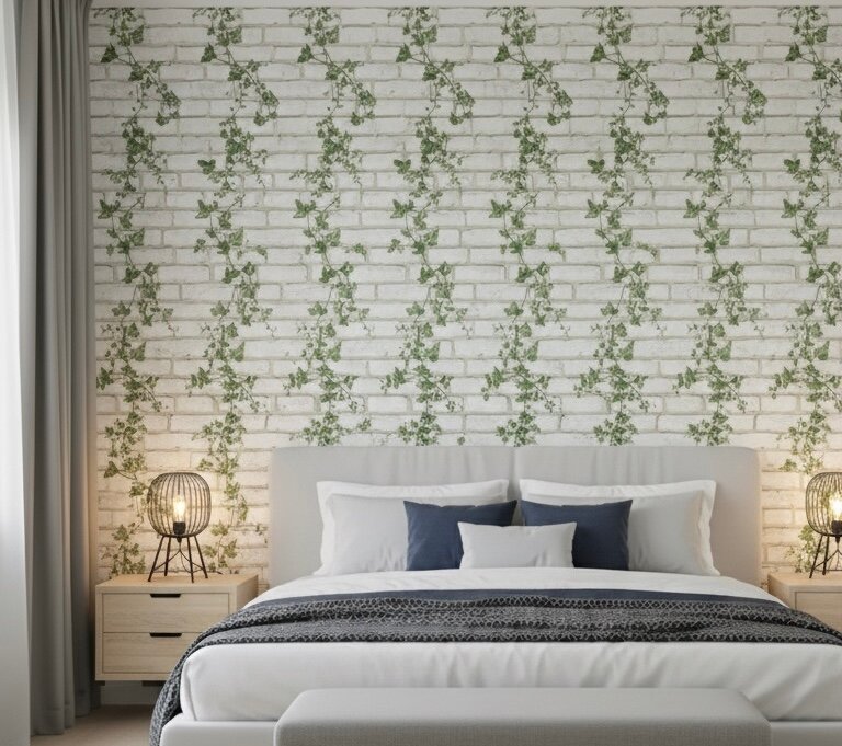 Papier peint imitation brique