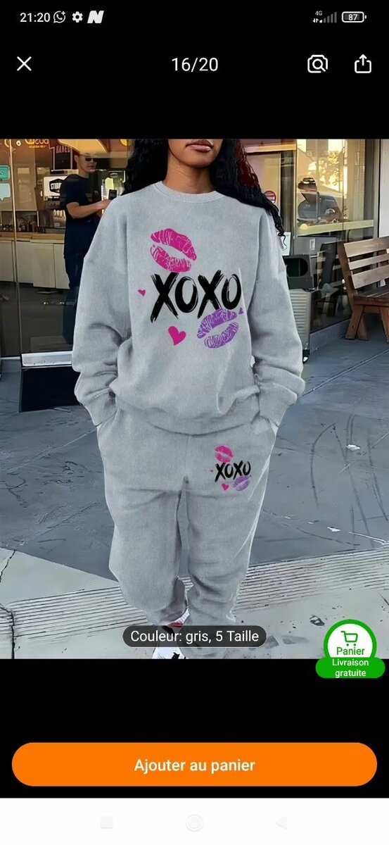 Ensemble Décontracté 'XOXO'