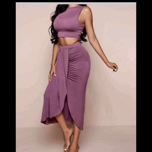 Set élégant femme violet