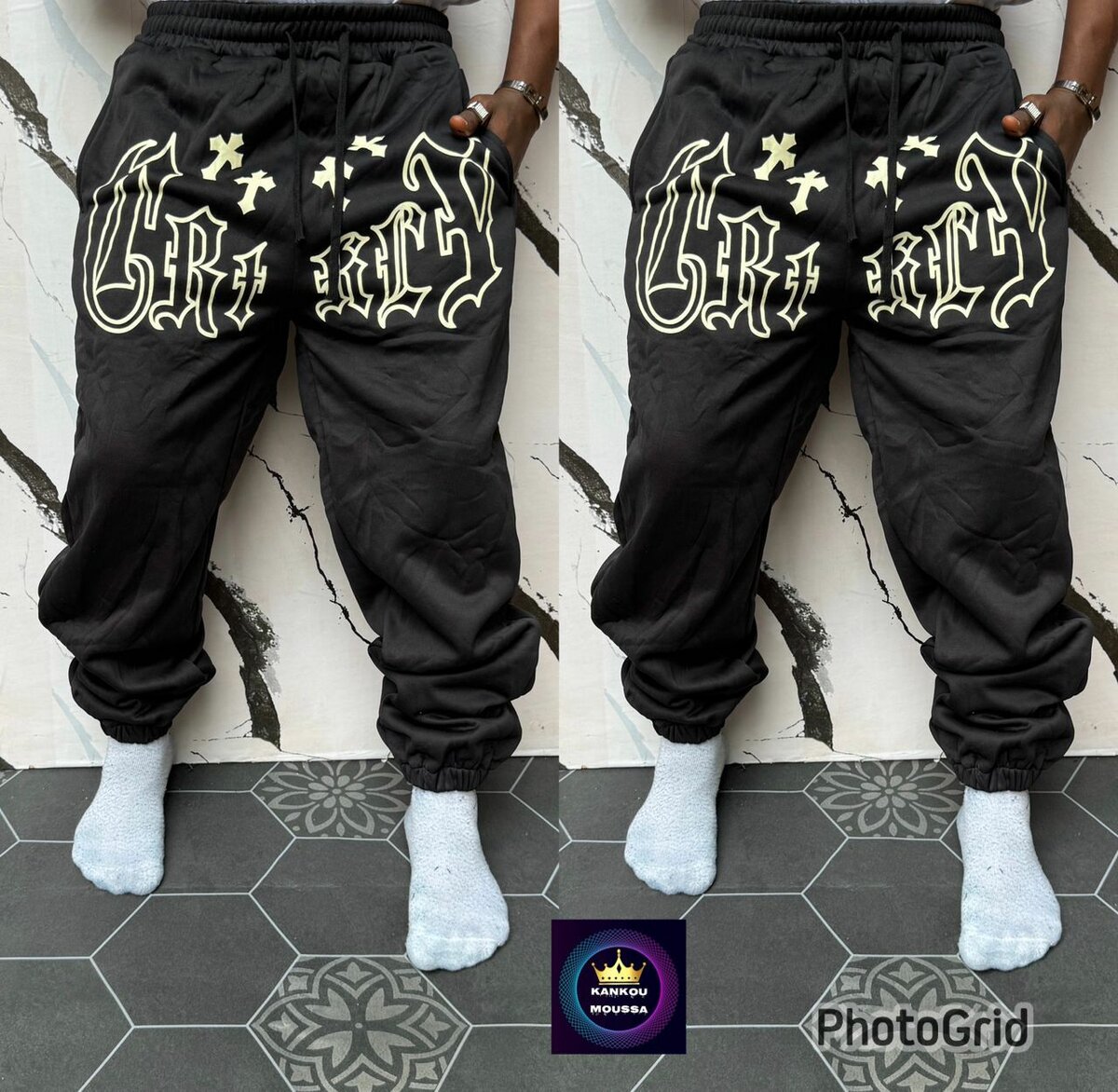 Pantalon jogger graffiti black
