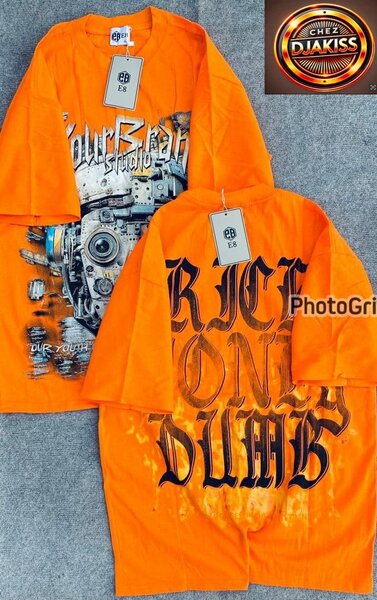 T-shirt graphique orange