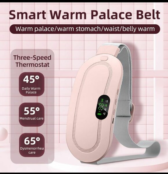 Ladies heating relieve period cramp pain massager