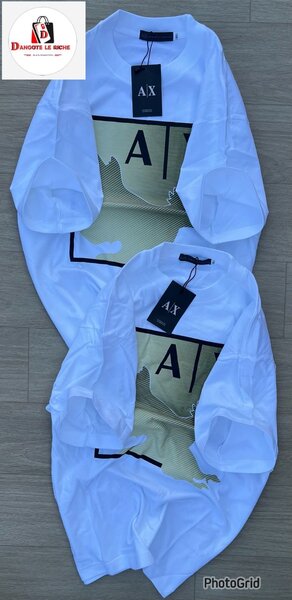 T-shirt blanc imprimé AX