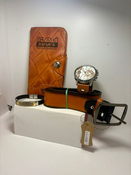 Complet montre+ ceinture+bracelet+portemonnaie