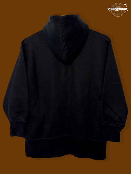 Veste à capuche noire zippée