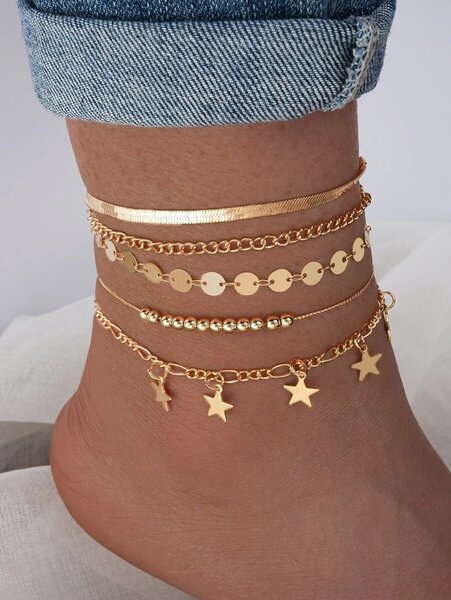 Bracelet de cheville doré