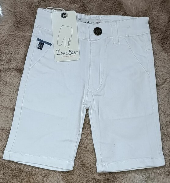 Shorts bébé coton blanc