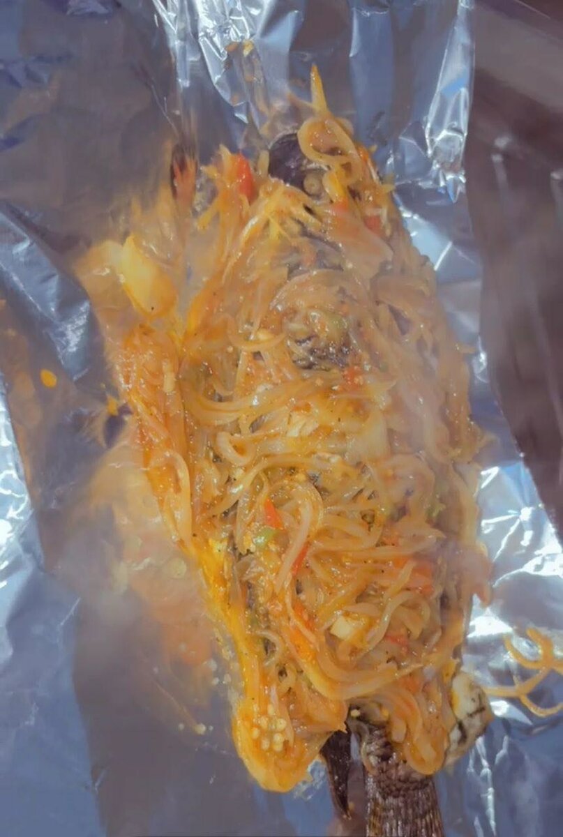Poisson mariné en papillote