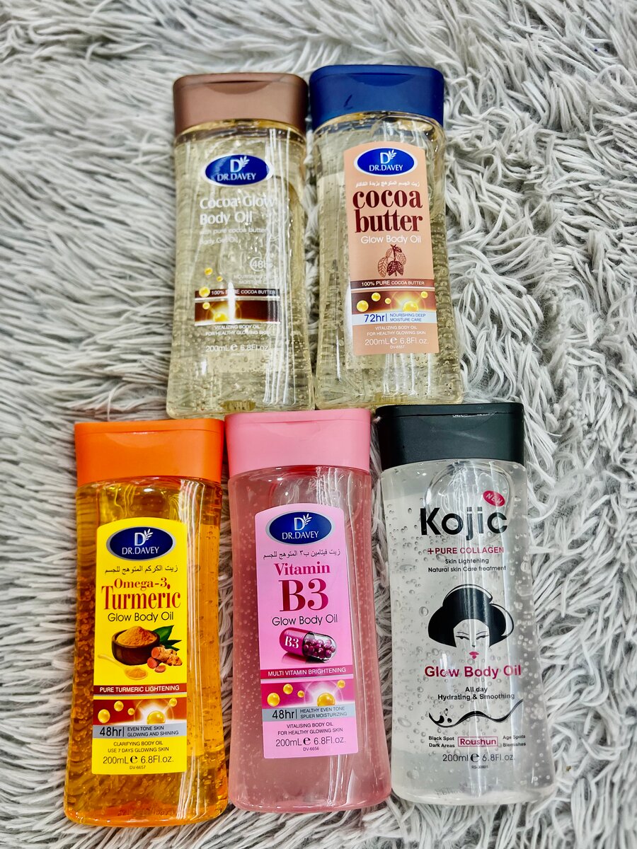 Huiles corporelles éclatantes