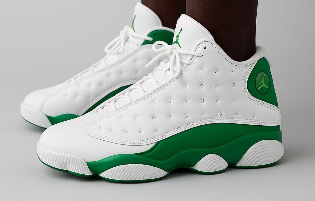 Baskets blanches et vertes