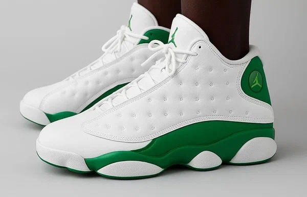 Baskets blanches et vertes