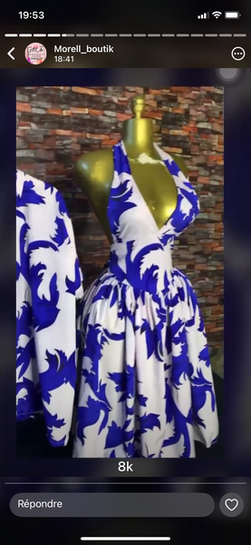 Robe d'été à motifs bleus