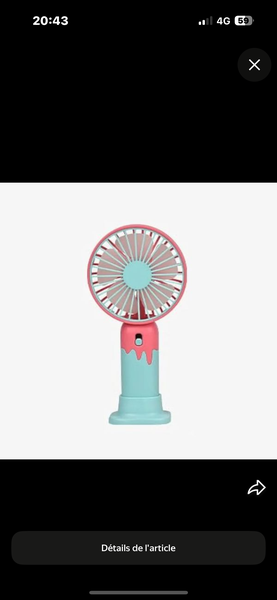 Mini ventilateur portable USB