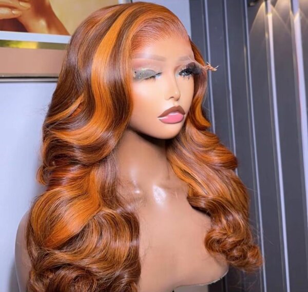 Perruque longue ombrée