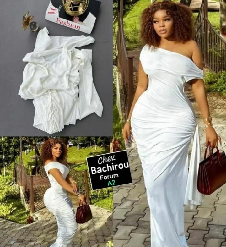 Robe de soirée blanche élégante