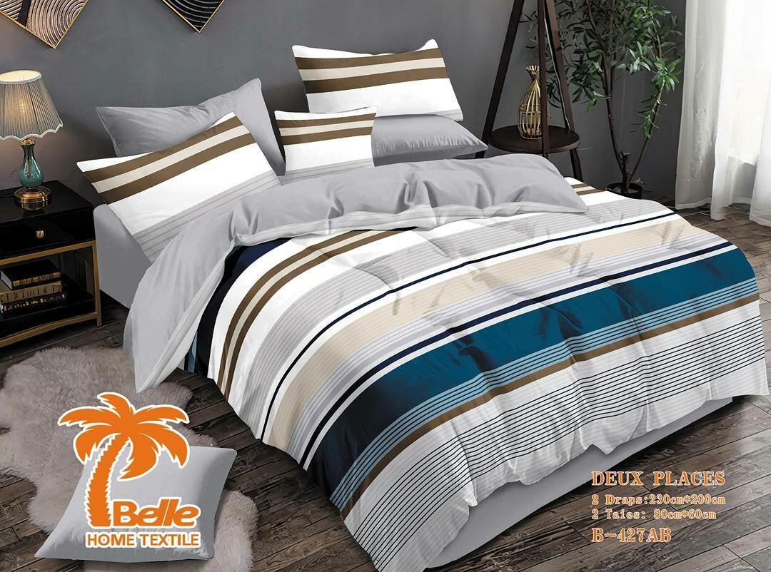 Draps de lit en coton à motifs